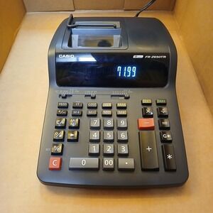 Casio FR-2650TM Printing Calculator 12 Digit Adding Machine Tax Exchange Decimal